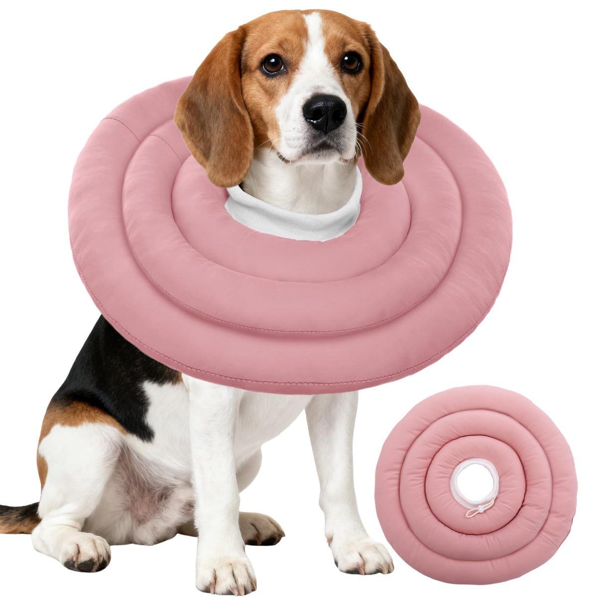 IDOMIK dog recovery collar pink XL worn for post-surgery protection