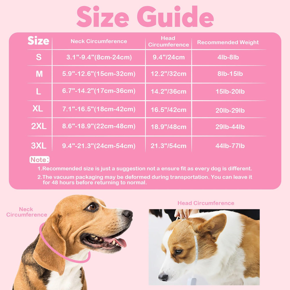 IDOMIK dog recovery collar rose xl side reduces licking and scratching.