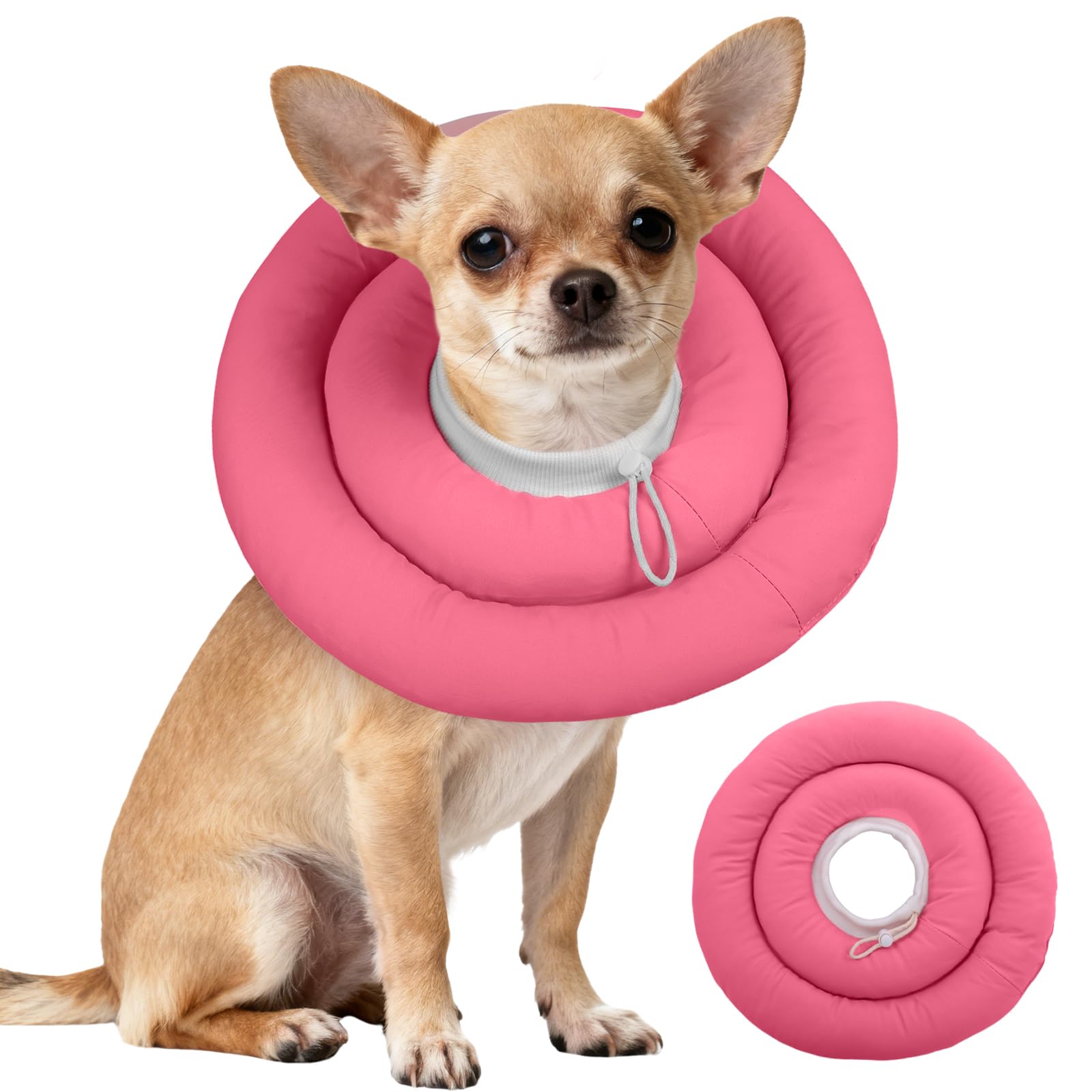 IDOMIK dog recovery collar shows waterproof soft-cone design for post-surgery protection