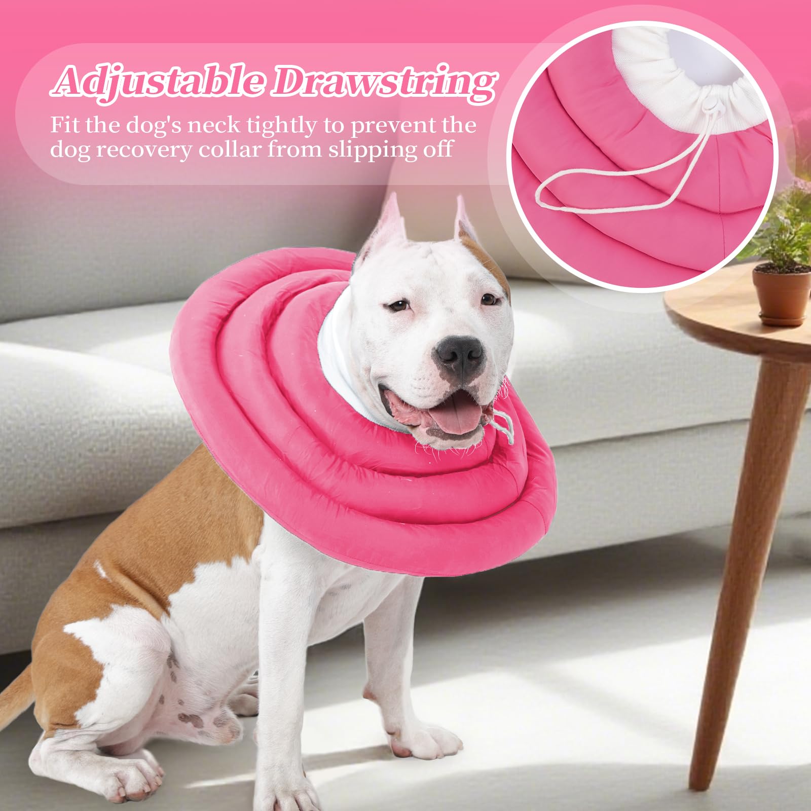 IDOMIK dog recovery collar soft microfiber cushioning promotes gentle sleep.