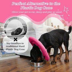 IDOMIK dog recovery collar waterproof fabric keeps pet clean after splashes.