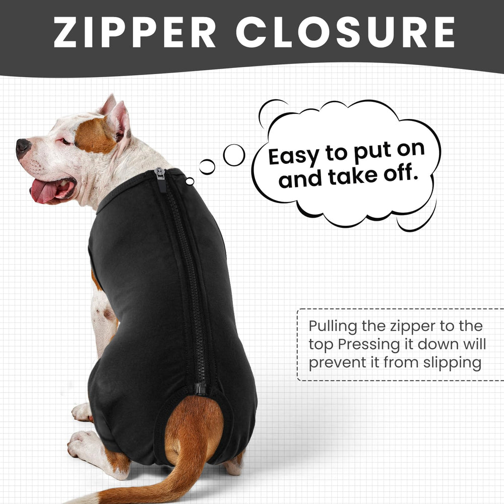 IDOMIK dog-recovery-suit abdomen and rear-leg protection during healing