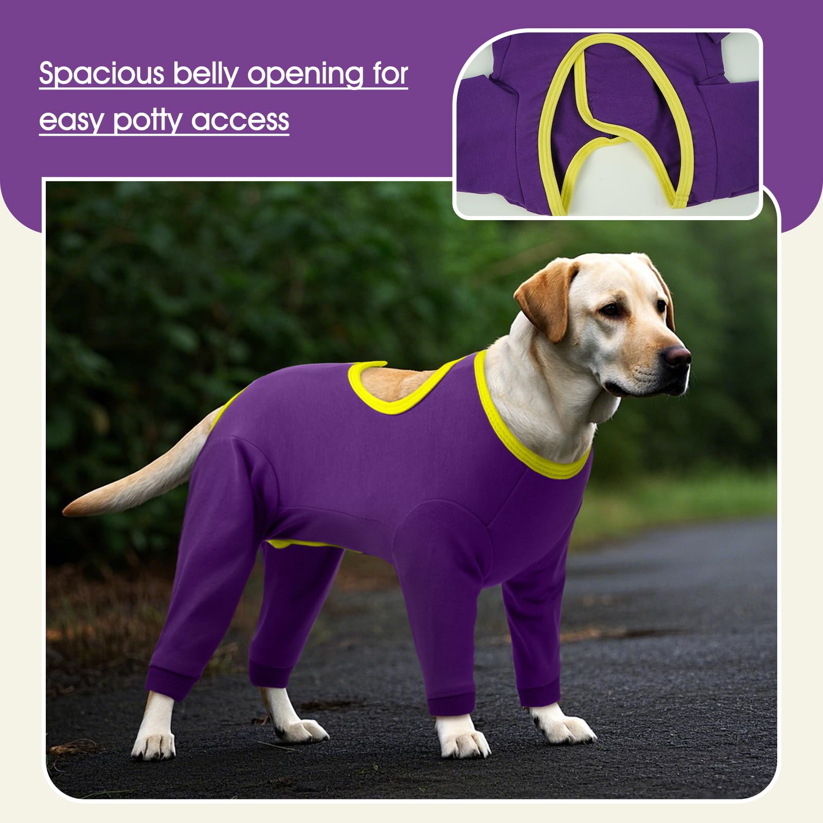 IDOMIK dog recovery suit breathable fabric supports long wear in comfort.