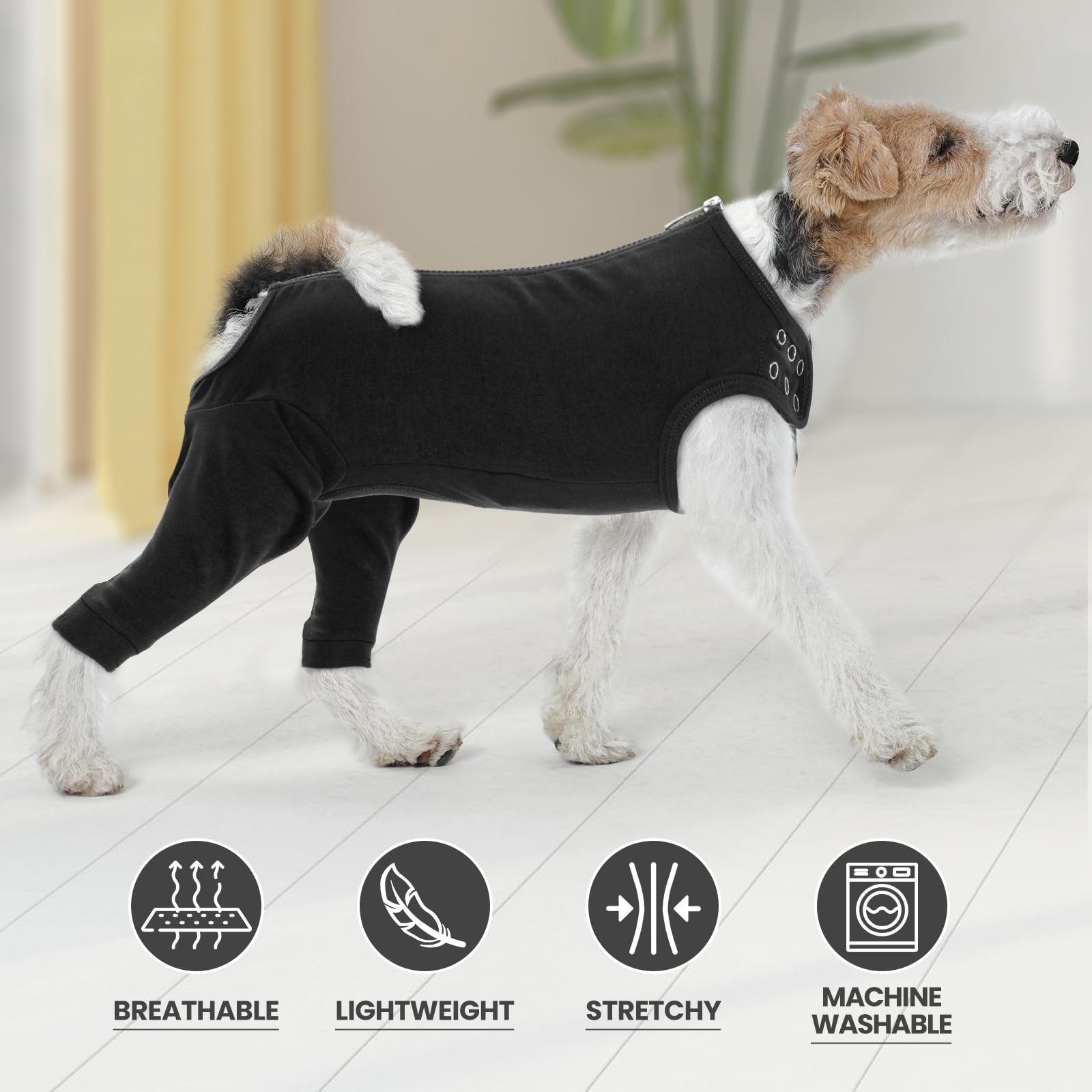IDOMIK dog-recovery-suit male-pee-access design for easy bathroom breaks