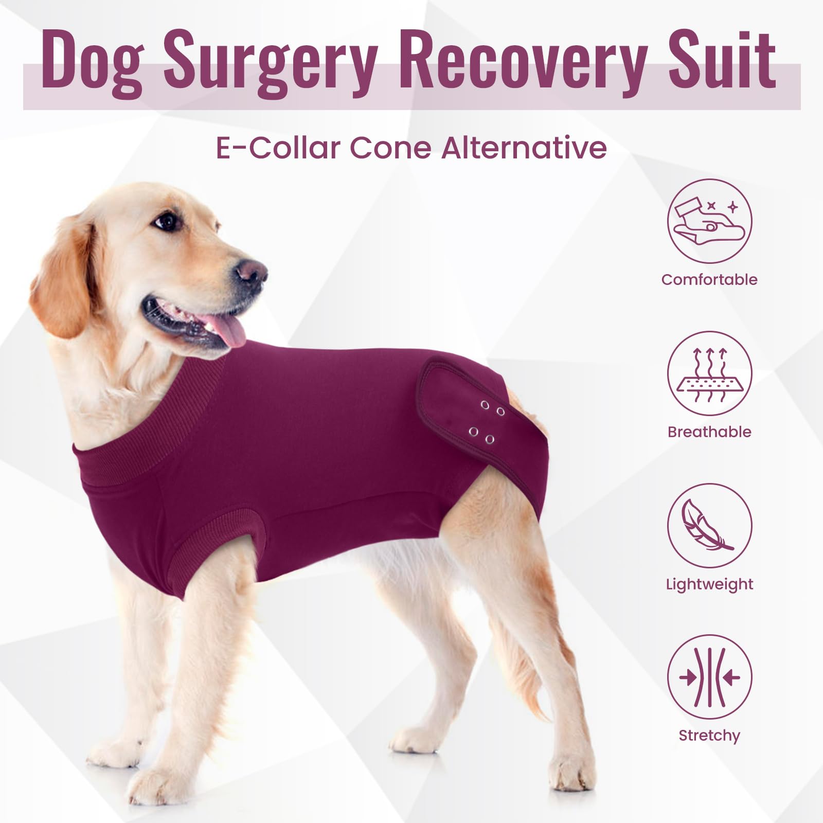 IDOMIK Dog Recovery Suit sizes-chart to help you find the perfect fit.
