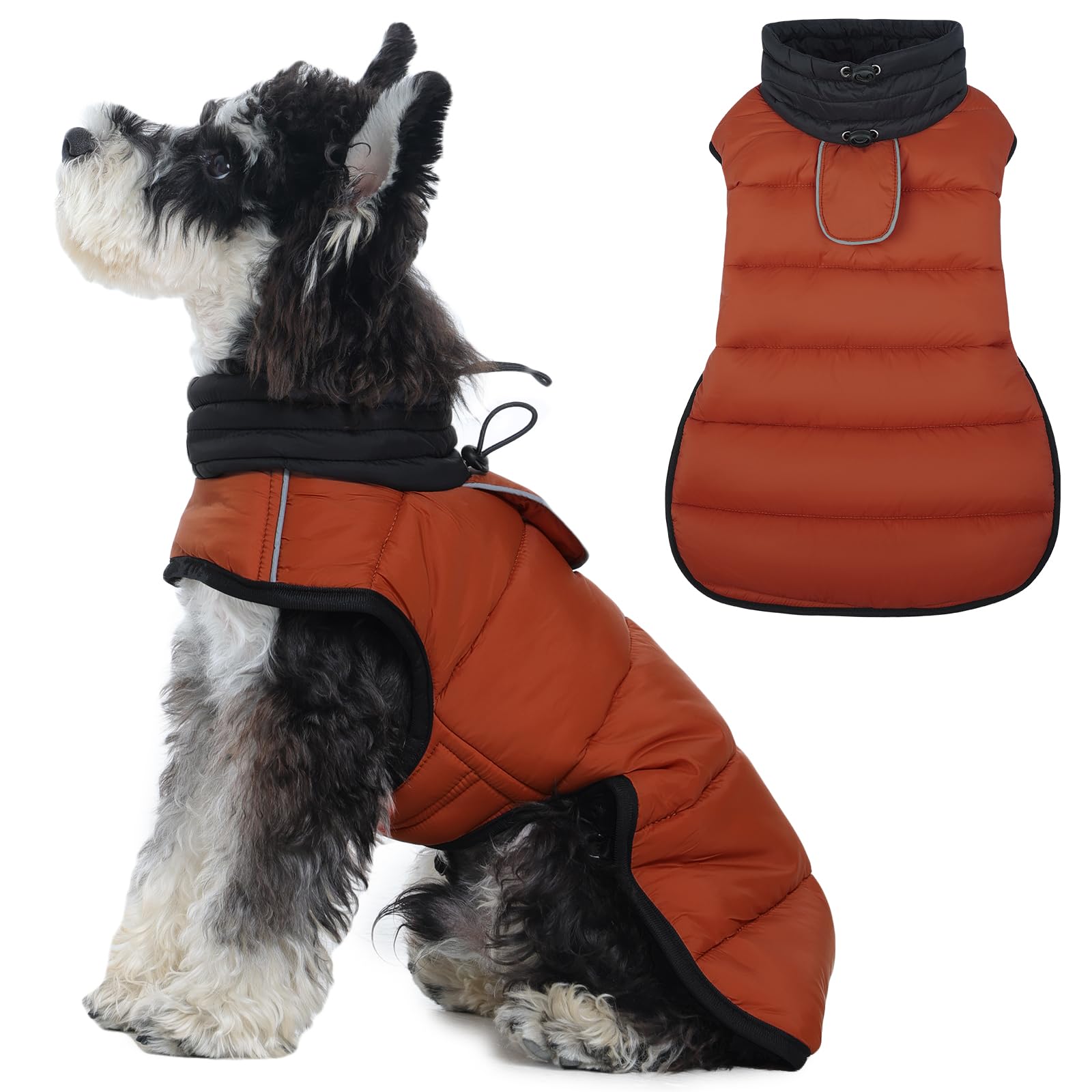 IDOMIK dog winter coat front view highlights lightweight warmth for outdoor play