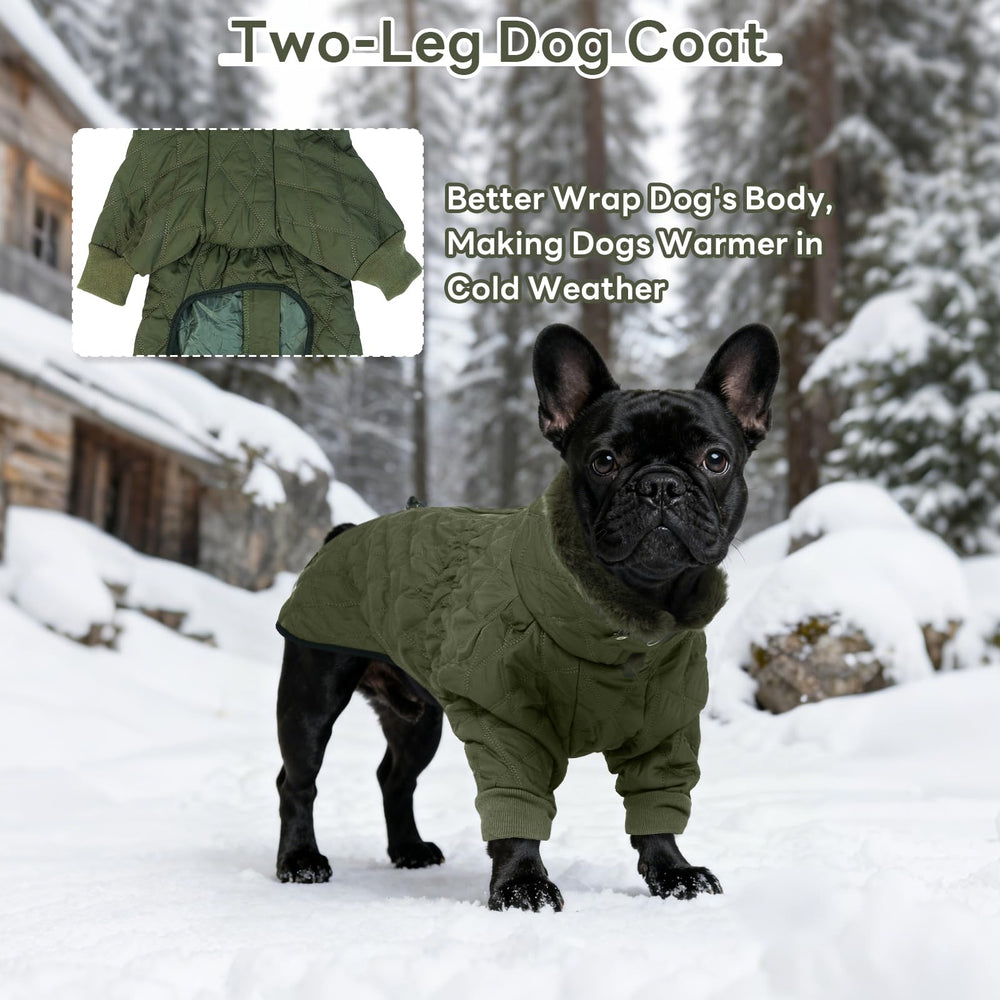 IDOMIK dog winter coat green full-leg coverage protects against cold air