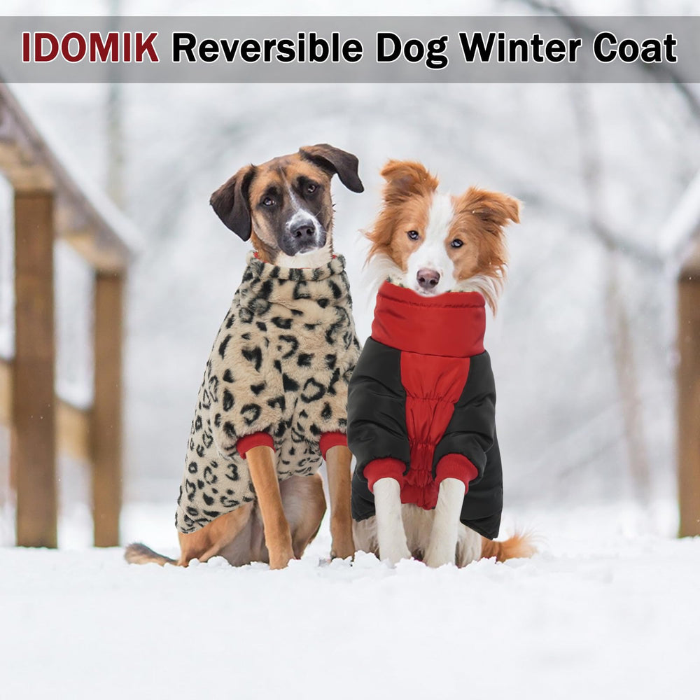 IDOMIK dog winter coat size guide XL helps pick perfect fit