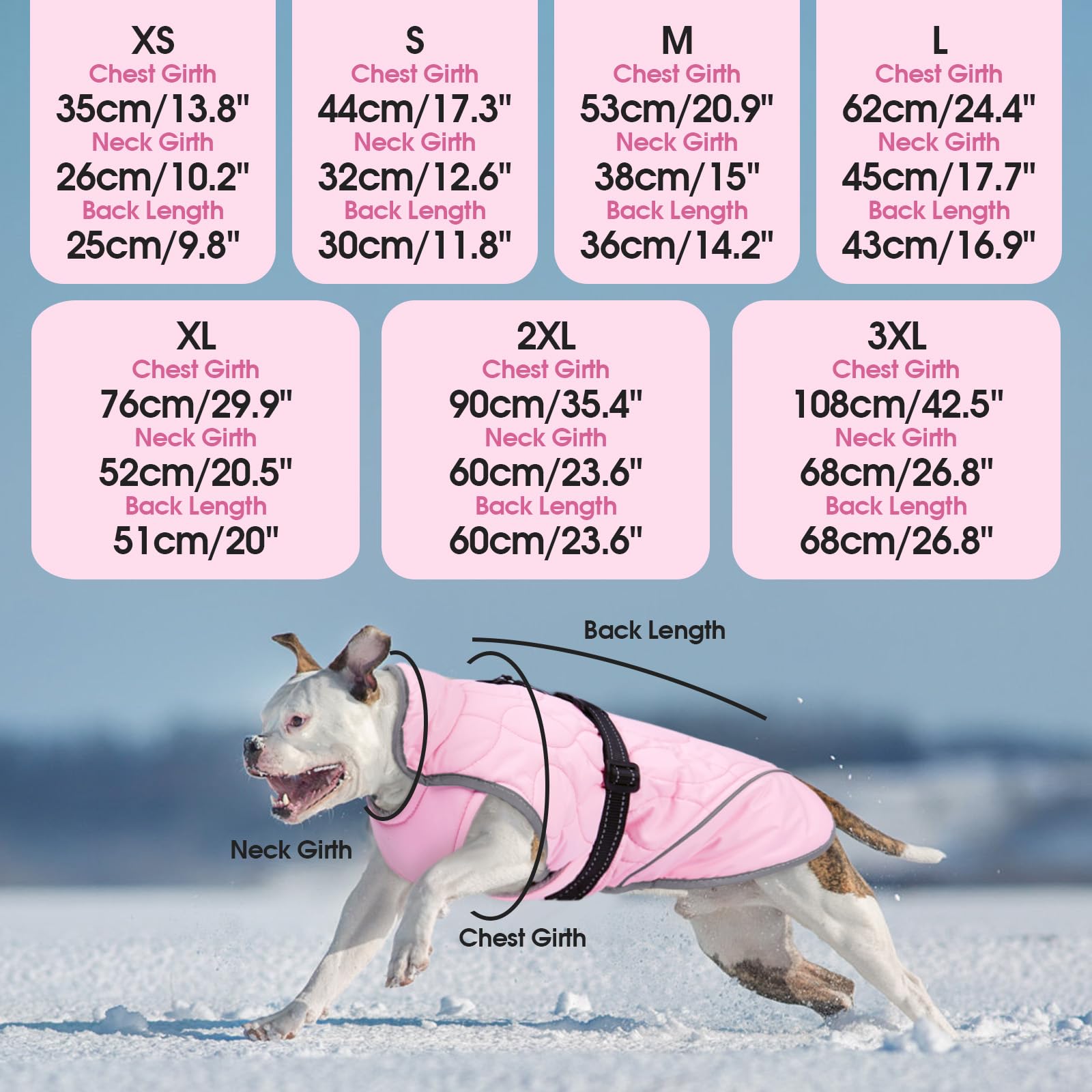 IDOMIK Dog Winter Jacket high collar detail for neck warmth