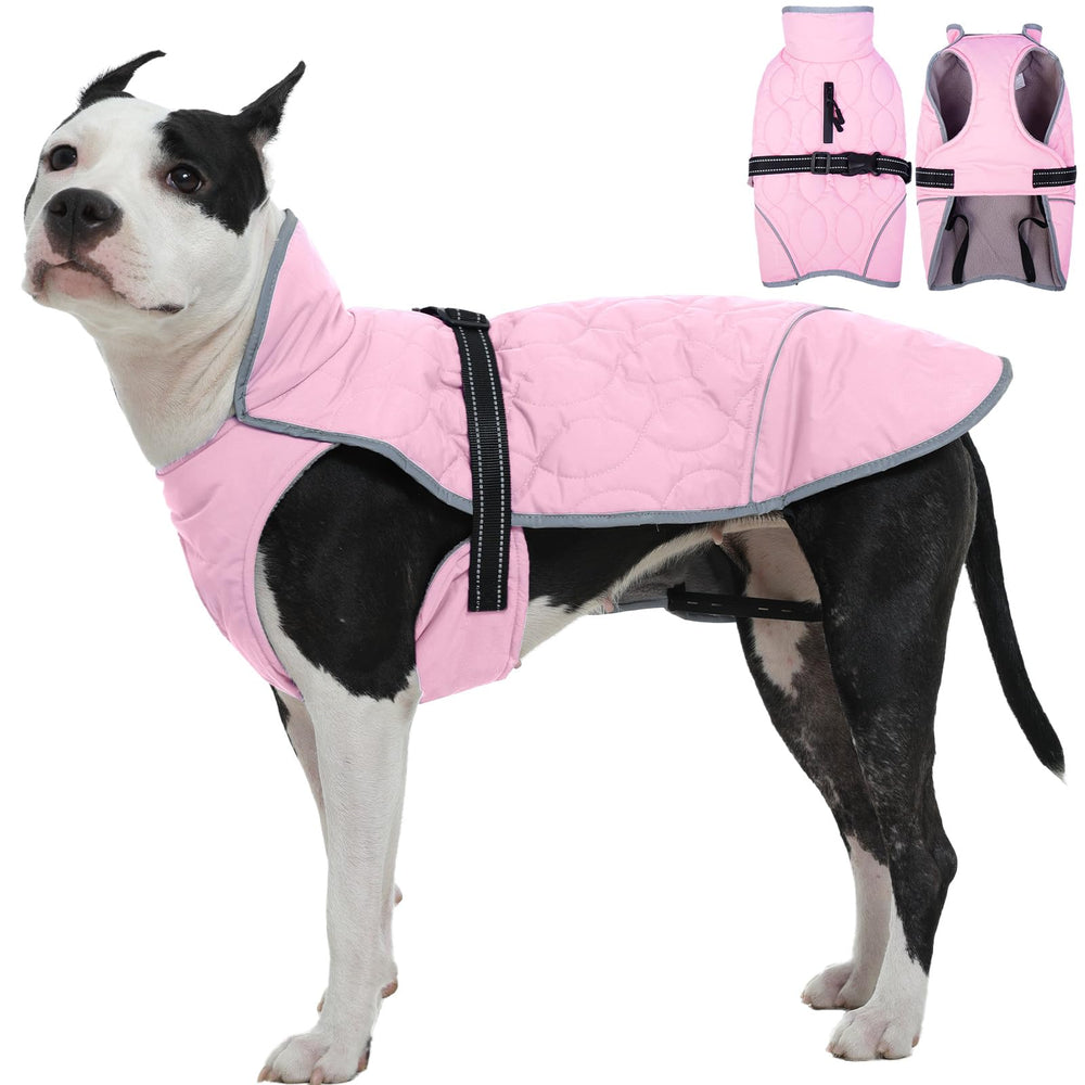 IDOMIK Dog Winter Jacket waterproof fabric keeps your pup dry on winter walks