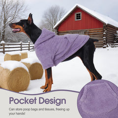 IDOMIK fuzzy dog sweater thick-winter fabric blocks wind for outdoor adventures