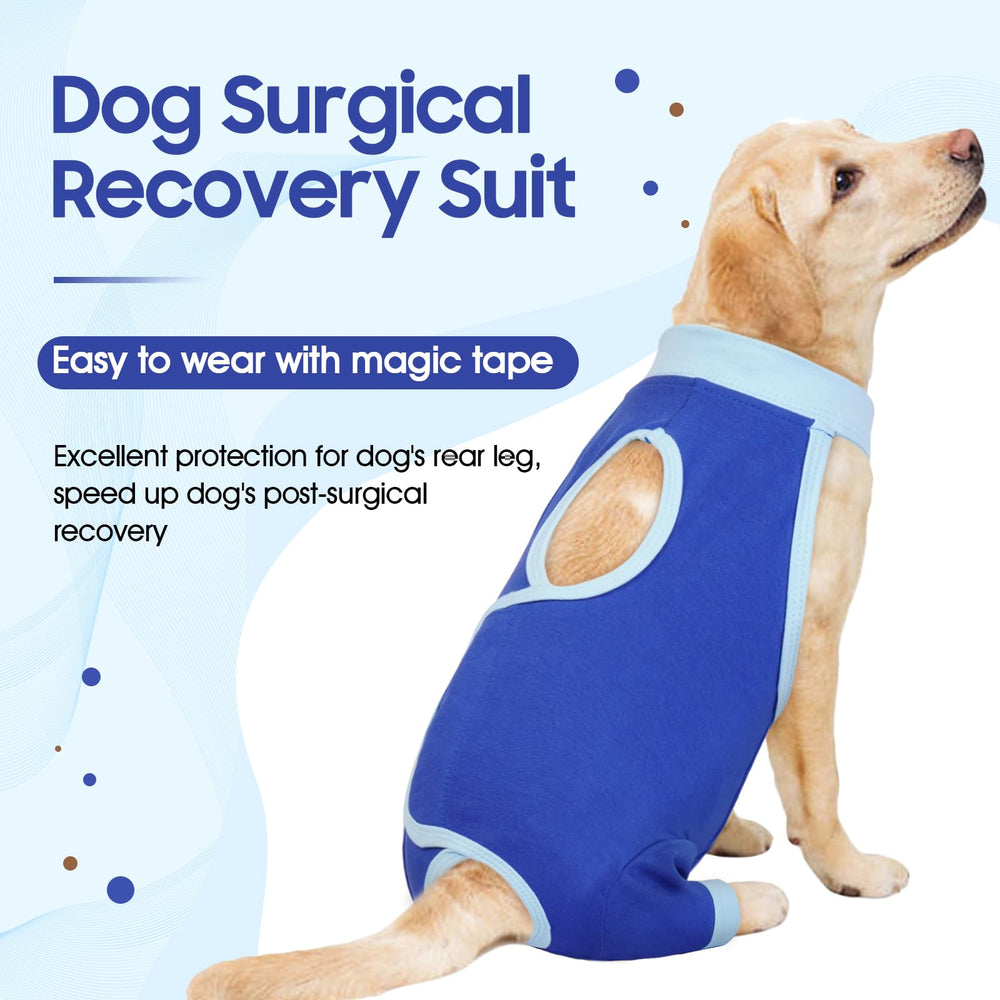 IDOMIK recovery suit with oval cutout aids male dogs to pee