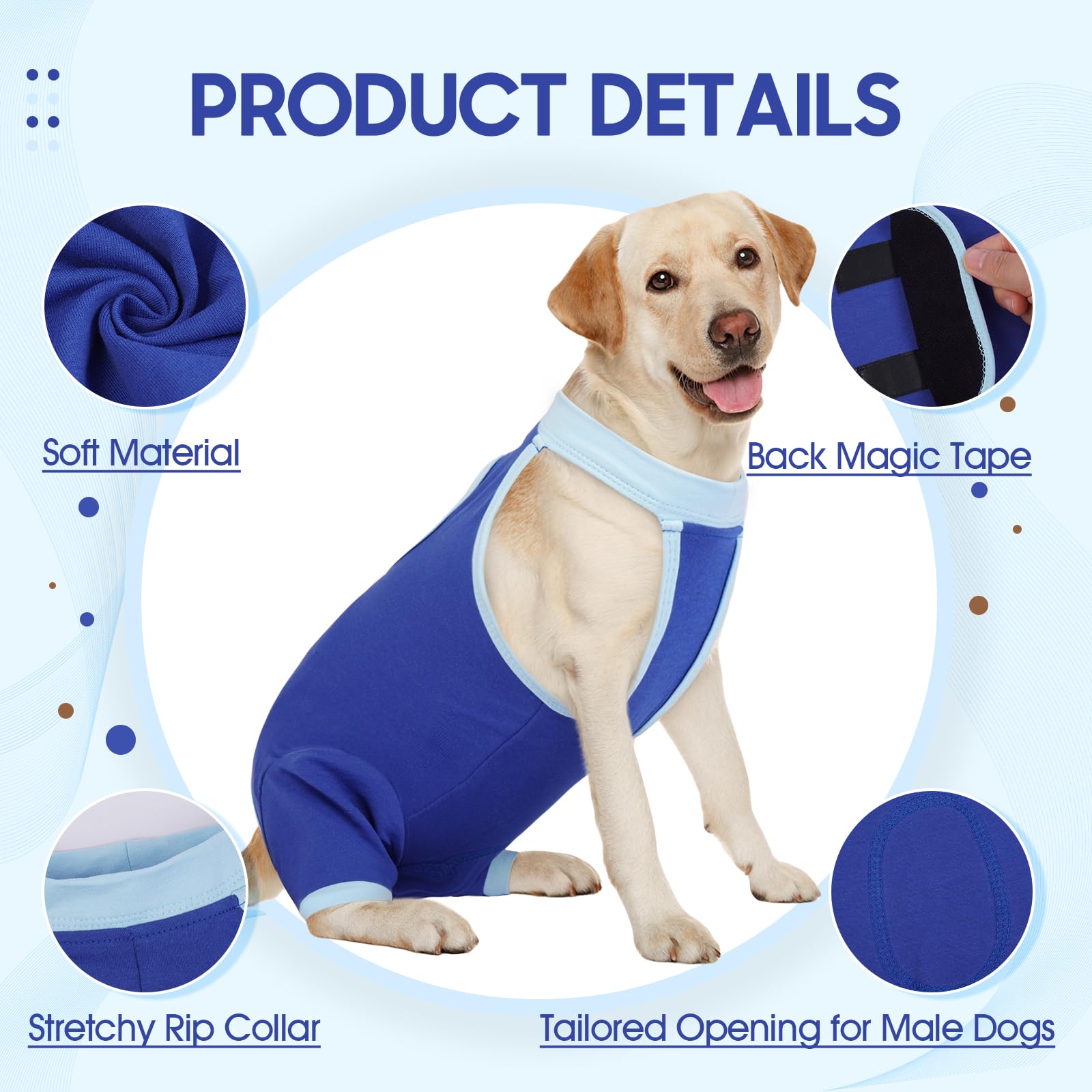 IDOMIK recovery suit size chart image helps choose the right fit