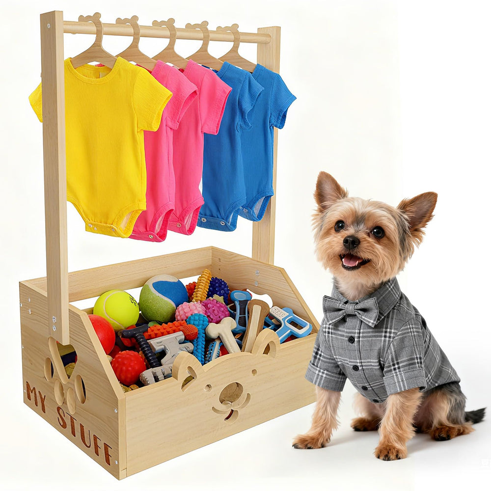IDUNSEED wooden dog closet front-face design enhances home decor