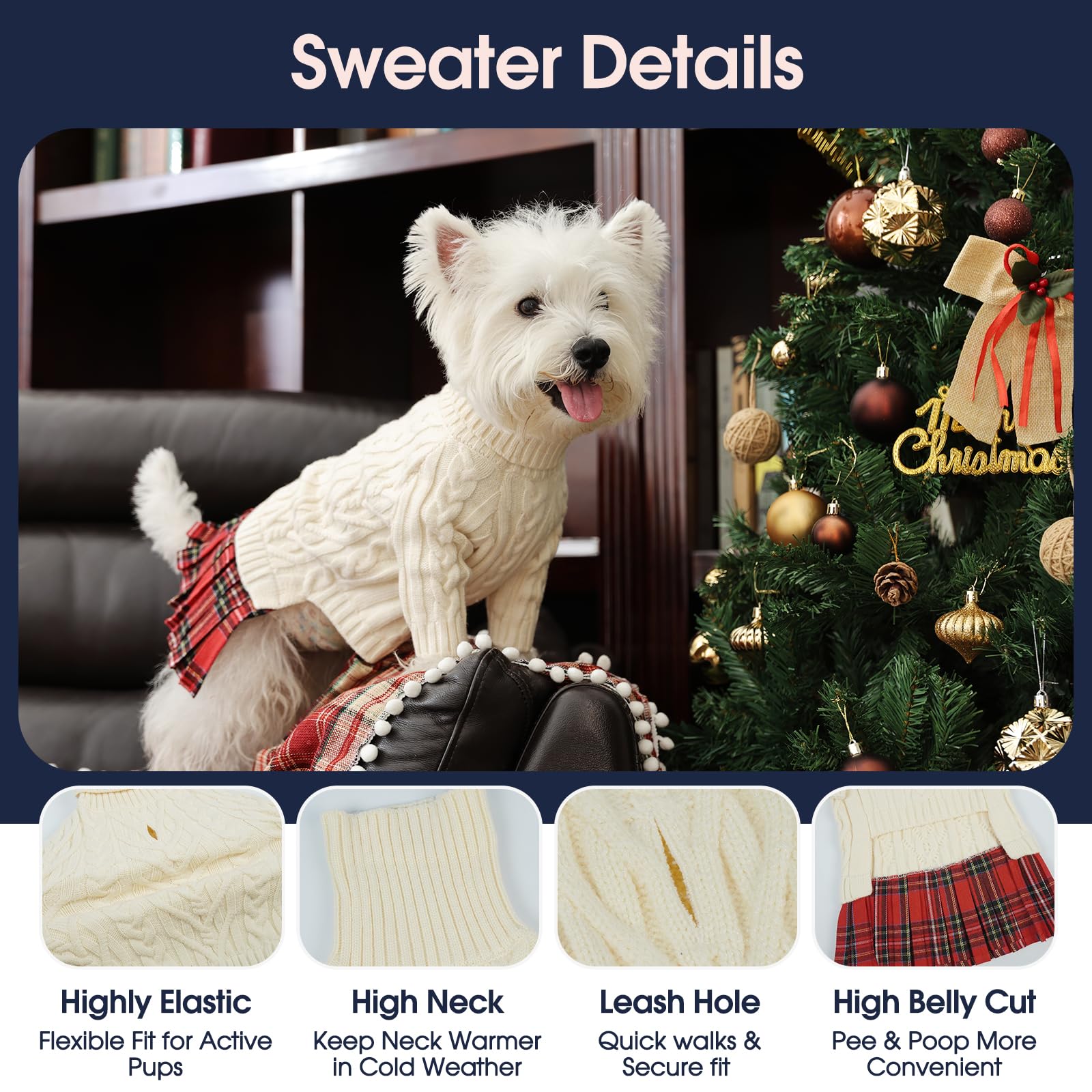 IECOii turtleneck knit emphasizes warmth retention and easy on/off.