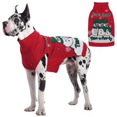 IECOii Christmas dog sweater 4XL front view in red for extra large dogs