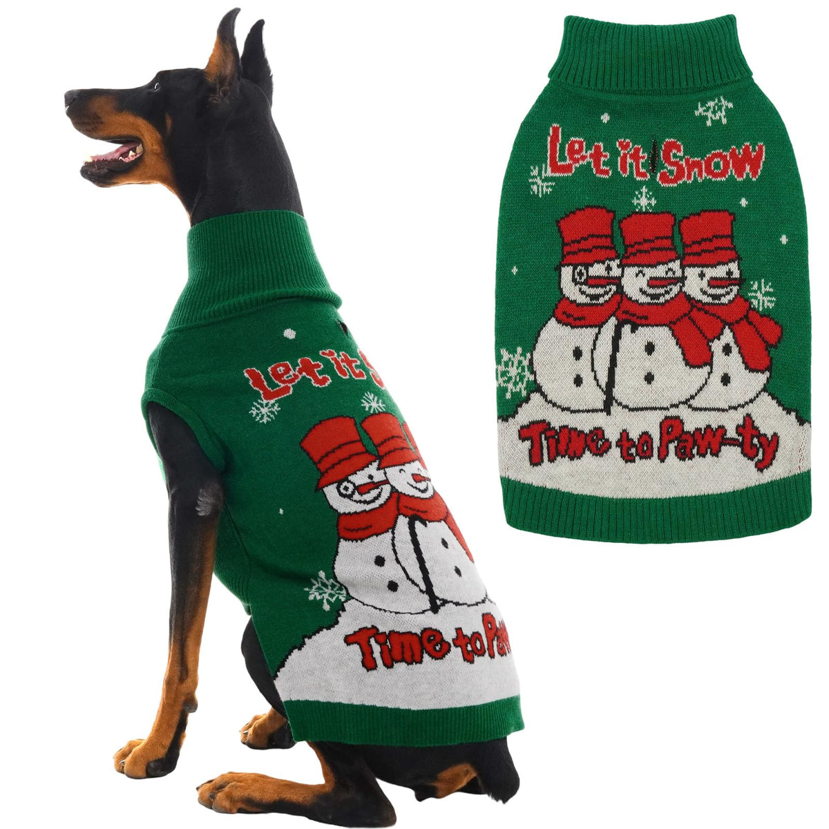 IECOii Christmas dog sweater XXL fits pitbulls for warm outdoor walks