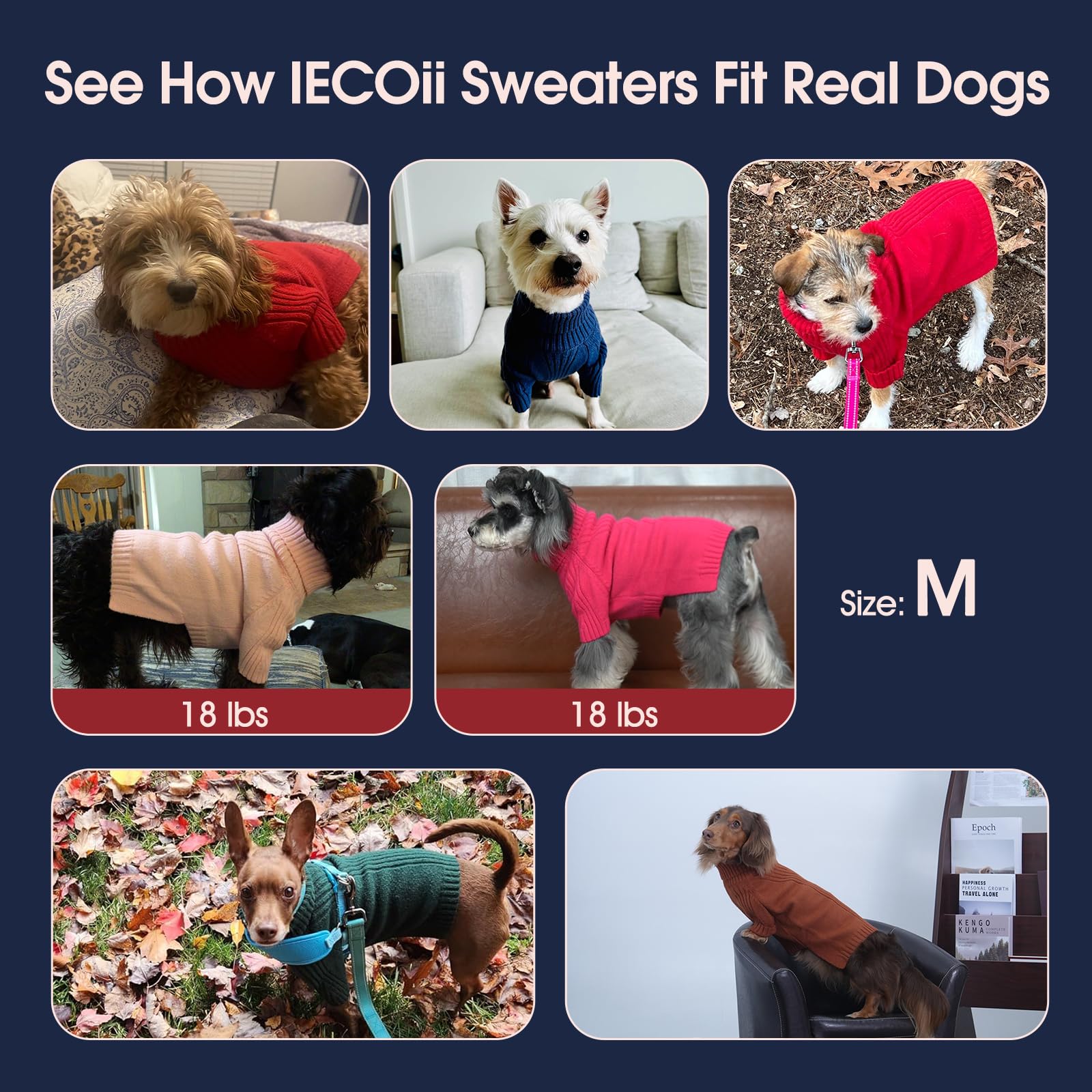 IECOii dachshund sweater pullover easy-on-off design for quick dressing