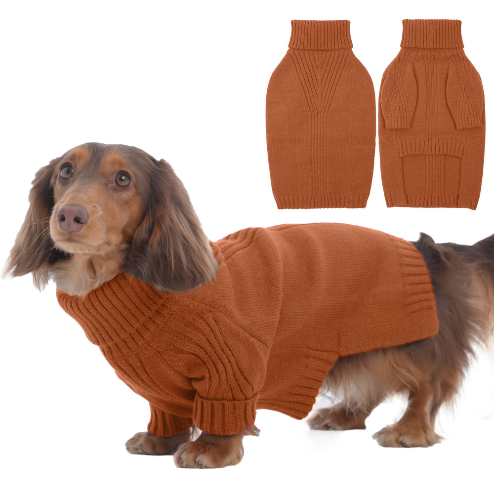 IECOii dachshund sweater on dog shows warm turtleneck comfort for cold days