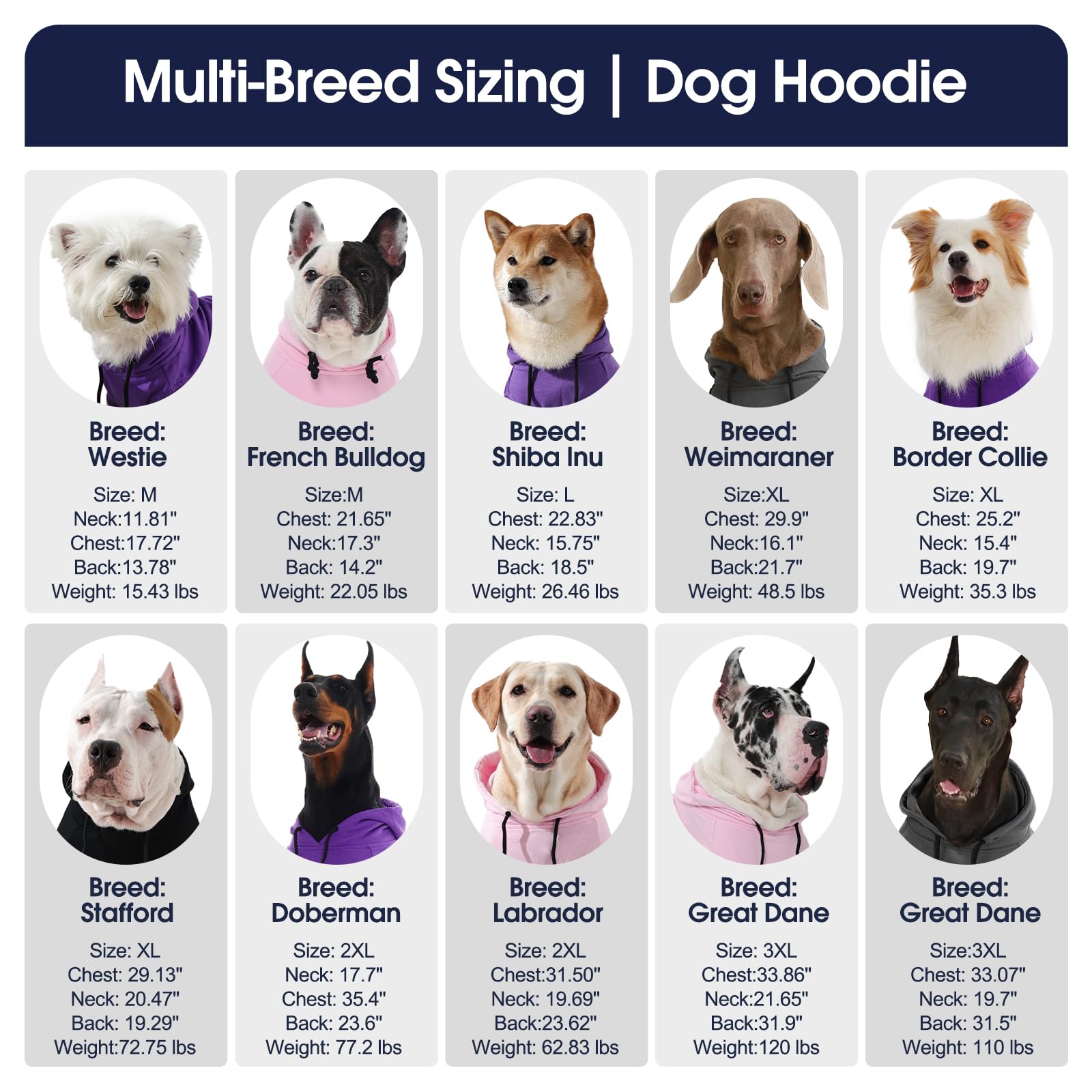 IECOii dog hoodie purple care-wash guide keeps it clean.