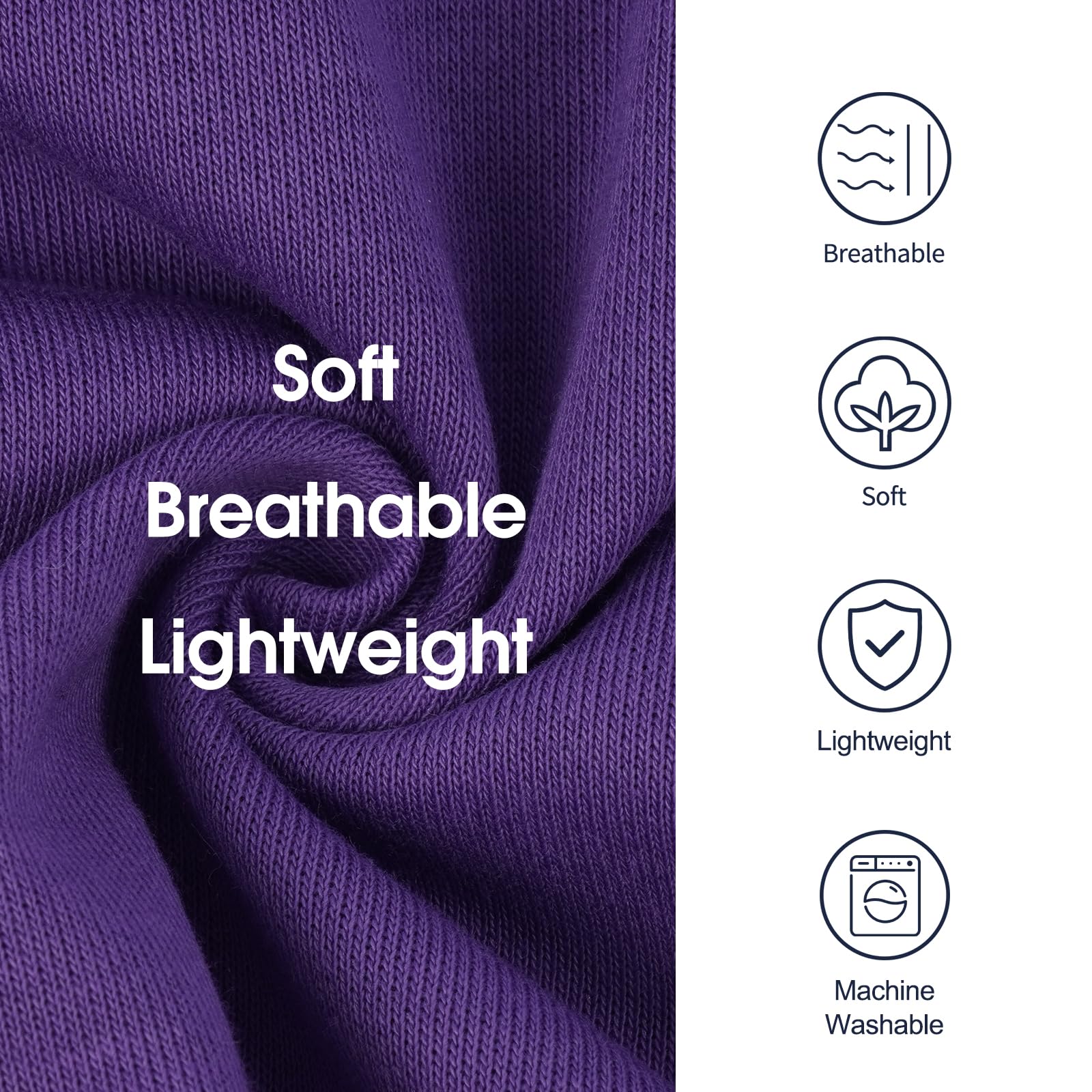 IECOii dog hoodie purple fabric closeup demonstrates breathable polyester.