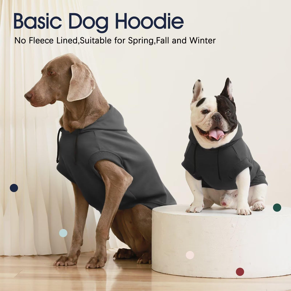 IECOii dog hoodie size chart image helps select the correct chest measurement.