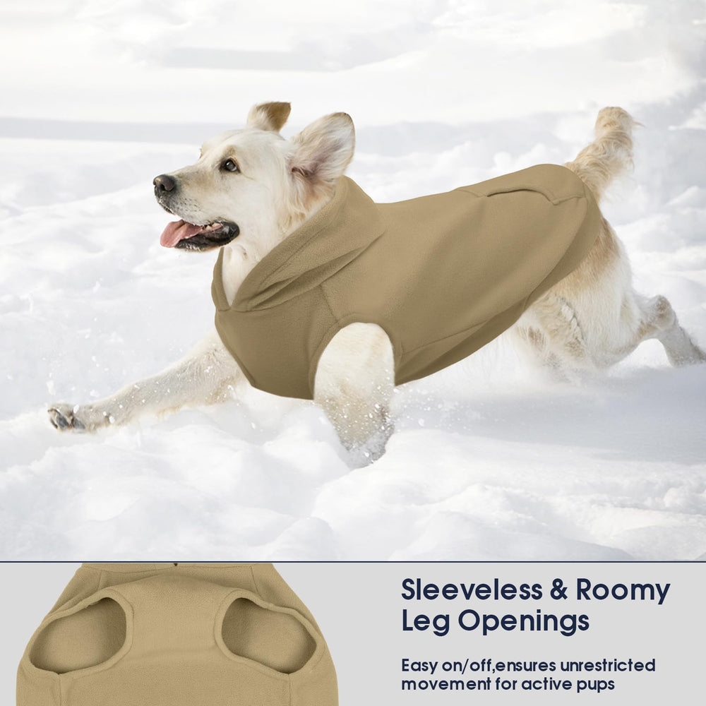 IECOii dog hoodie large size with chest-first fit guidance