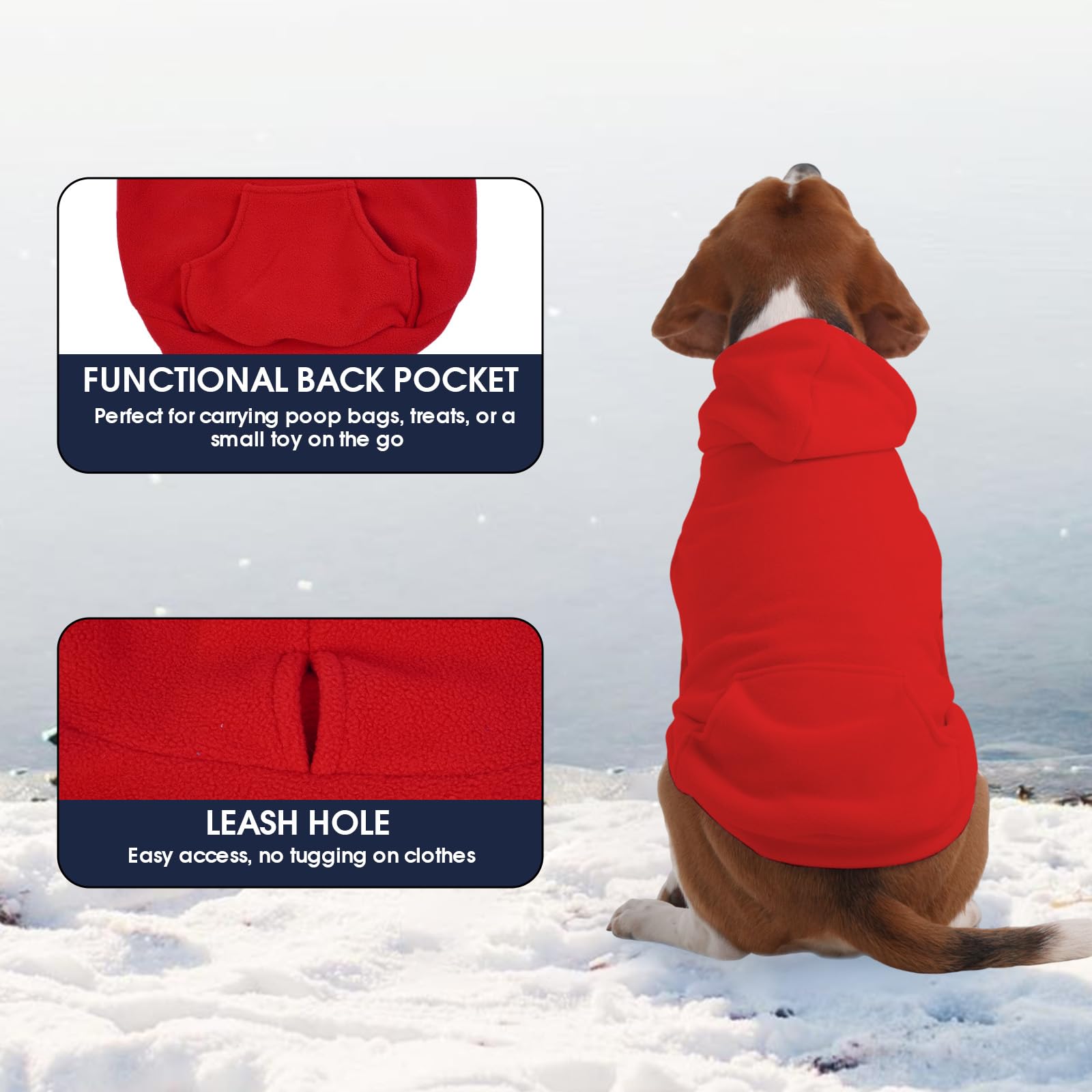 Pullover design of IECOii XXL red hoodie for easy on/off