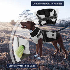 IECOii dog jacket adjustable straps for a secure fit on large breeds