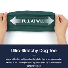 IECOii dog shirt stretchy-fit action demonstrates easy wear and unrestricted running
