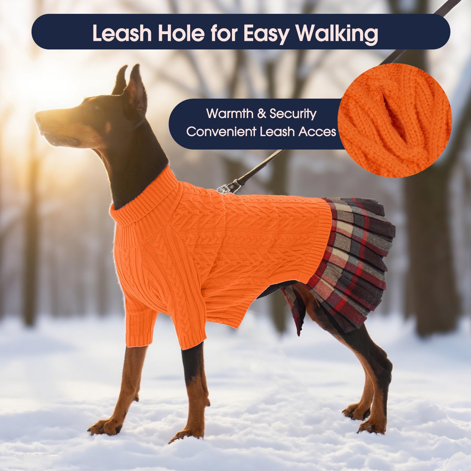 IECOii Back leash hole enables harness use without removing the garment