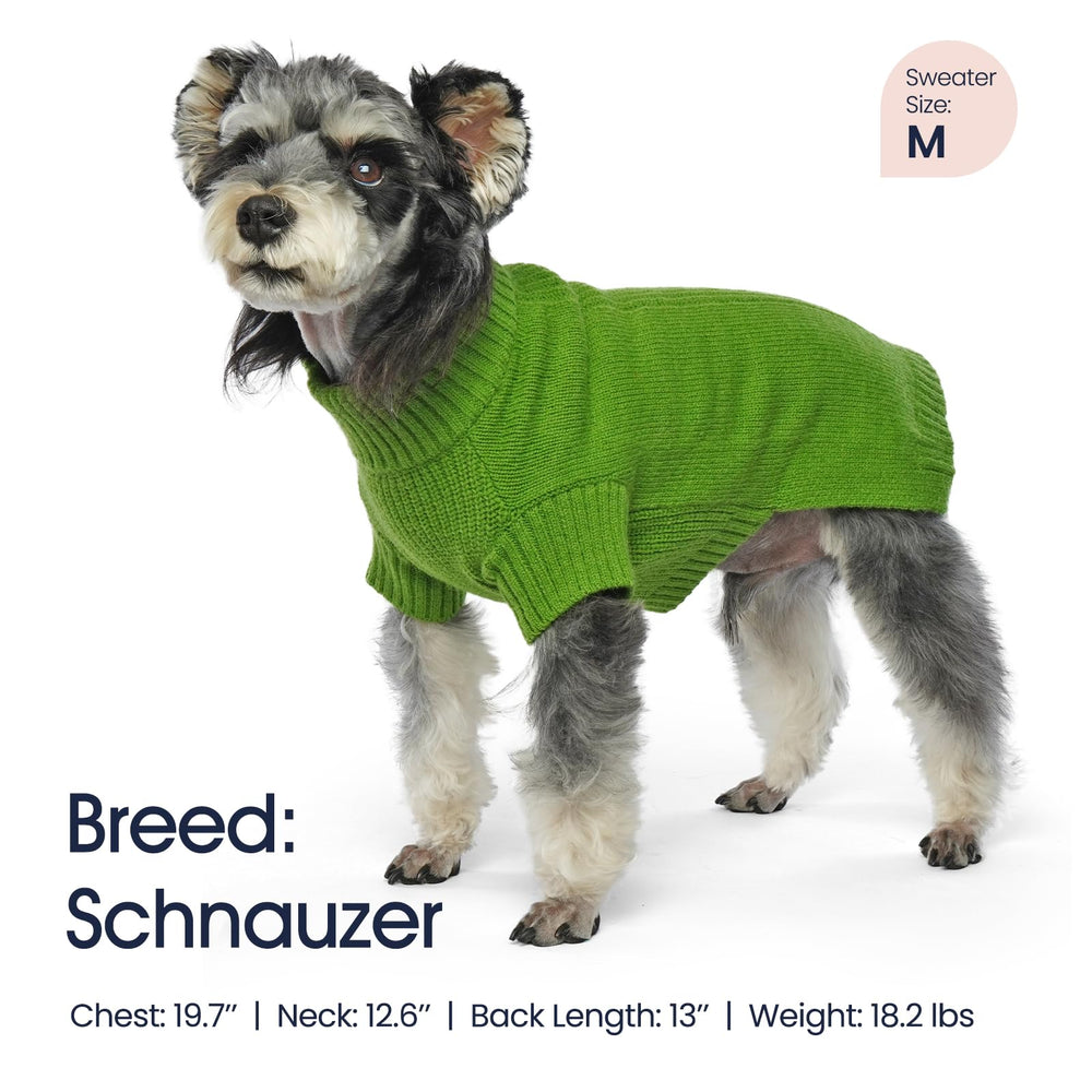 IECOii dog sweater green higher belly cuffs aid quick restroom breaks.