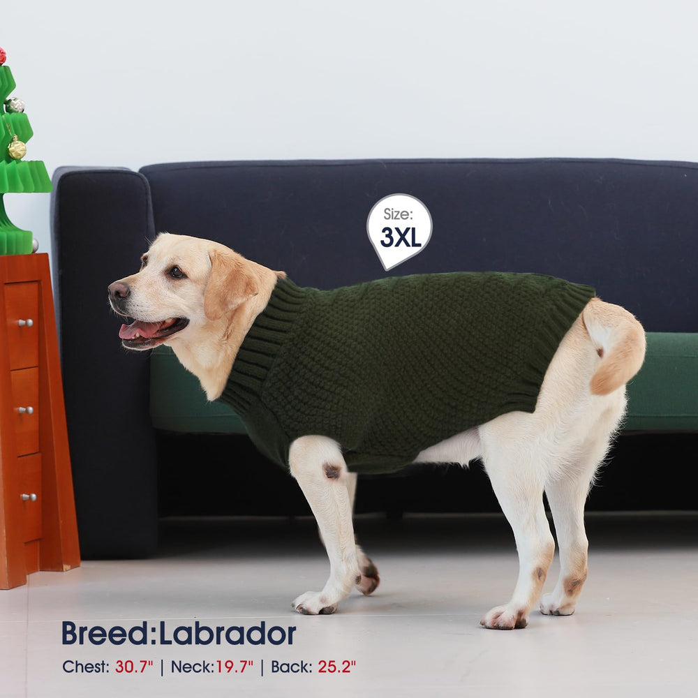 IECOii dog sweater neutral jacquard pattern complements both genders.