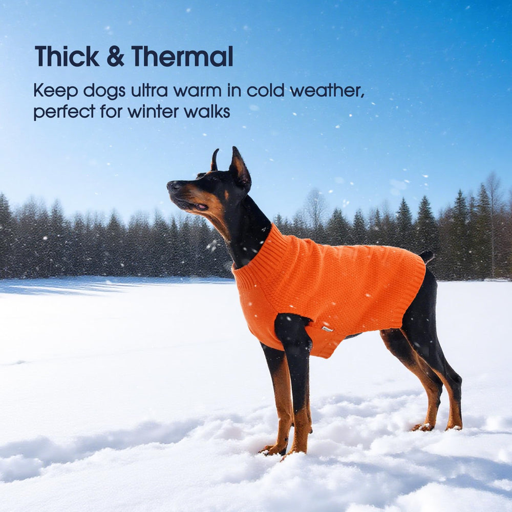 IECOii dog sweater orange neutral colors suit both genders and enhance appearance