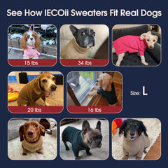 IECOii dog sweater sleeve detail demonstrating mobility and warmth