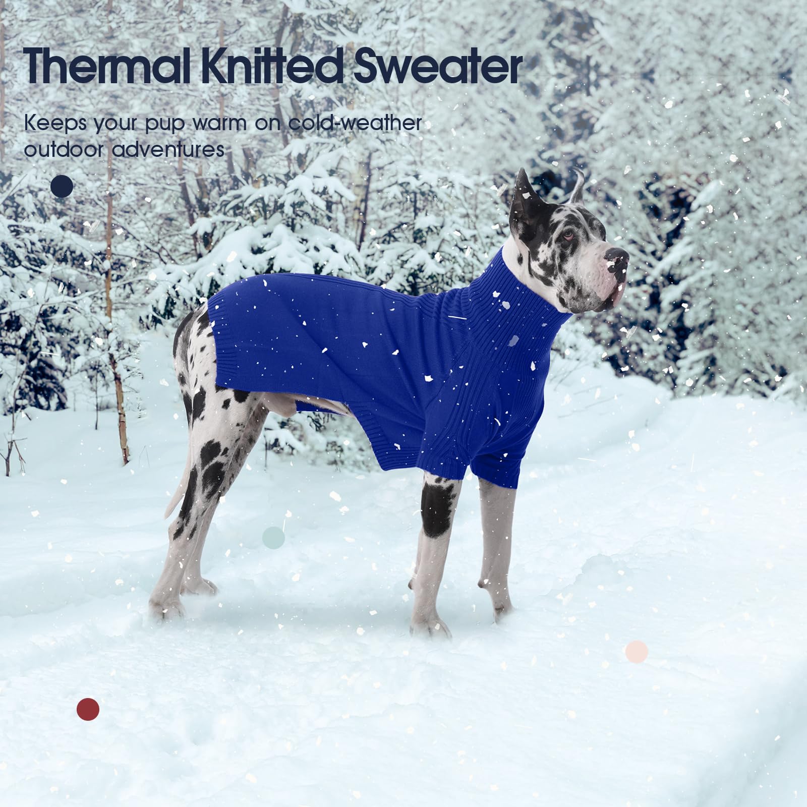IECOii dog sweater stretch fabric for easy on-off and active dogs