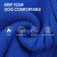 IECOii dog sweater with turtleneck design for neck and chest warmth