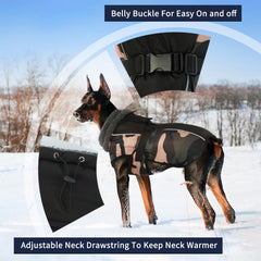 IECOii Extra Warm Dog Coat side straps adjustable for secure fit