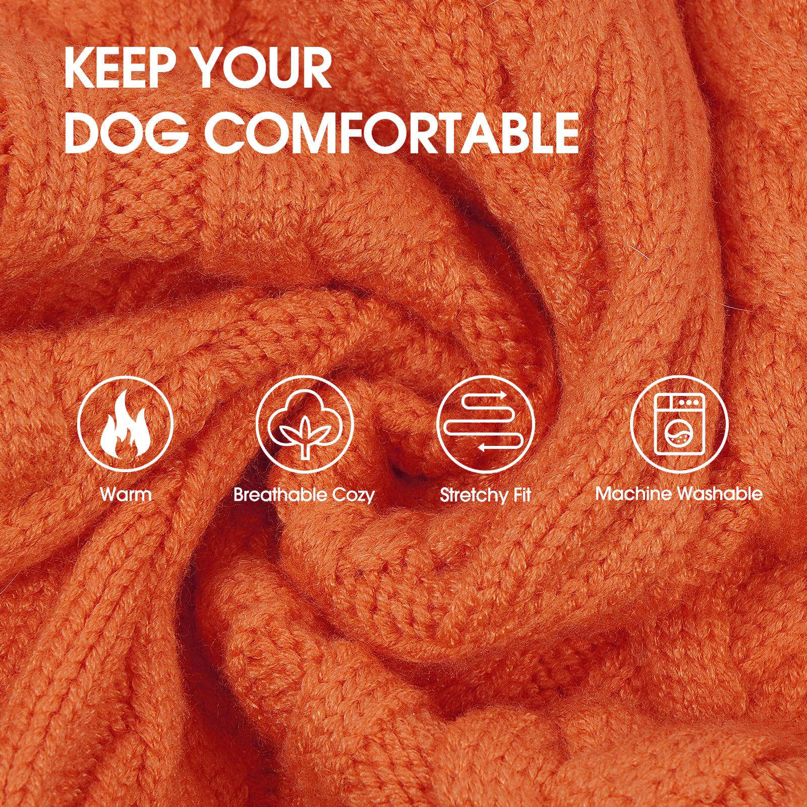 IECOii Knit close-up reveals soft core-spun yarn and cozy texture