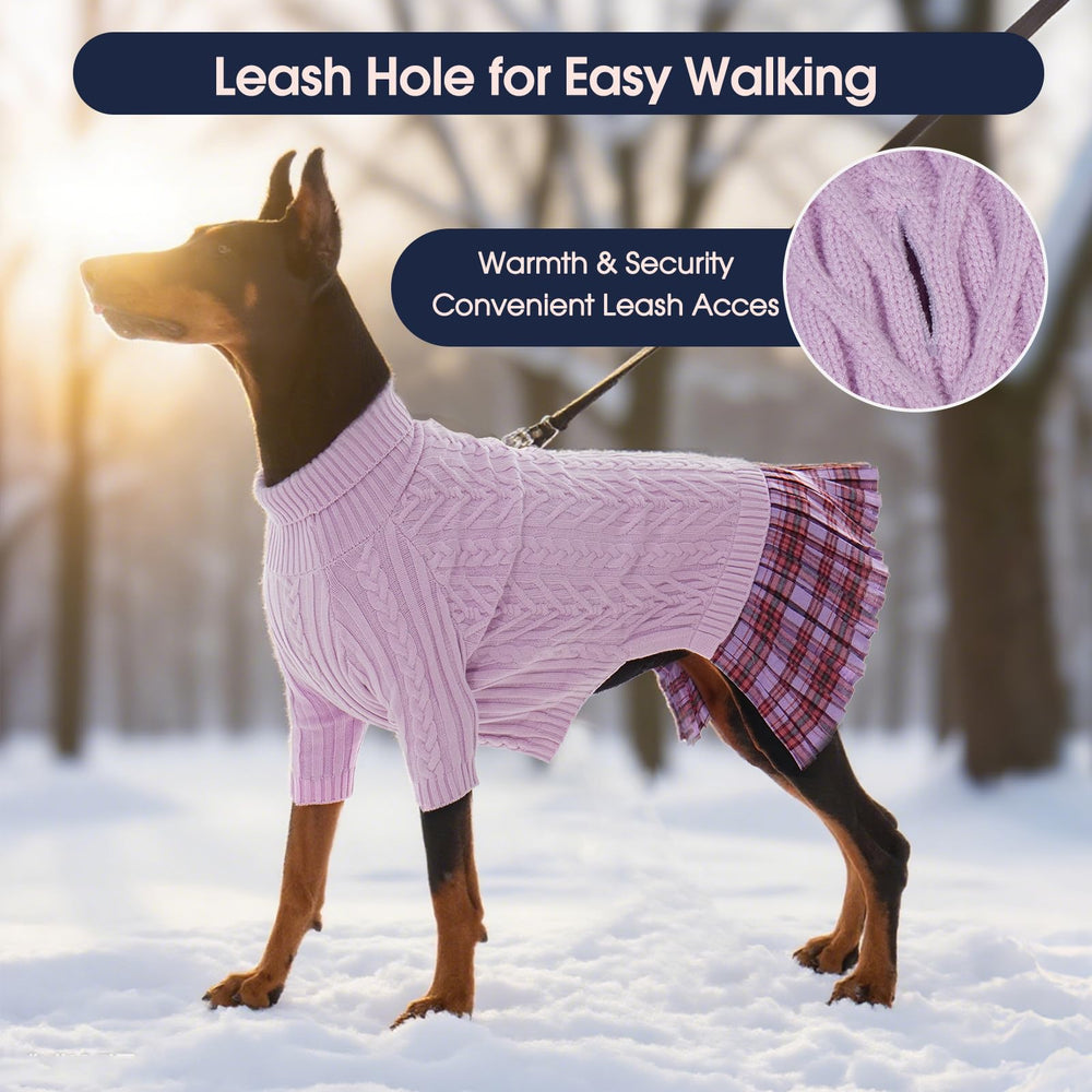 IECOii leash-hole detail enables harness use without removing sweater
