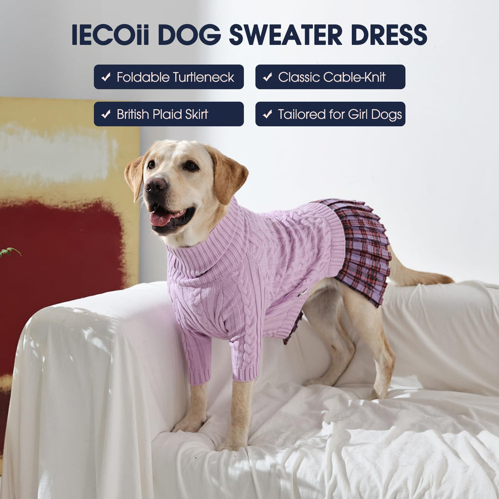 IECOii dog-sweater worn outdoors supports comfortable walks in cold weather