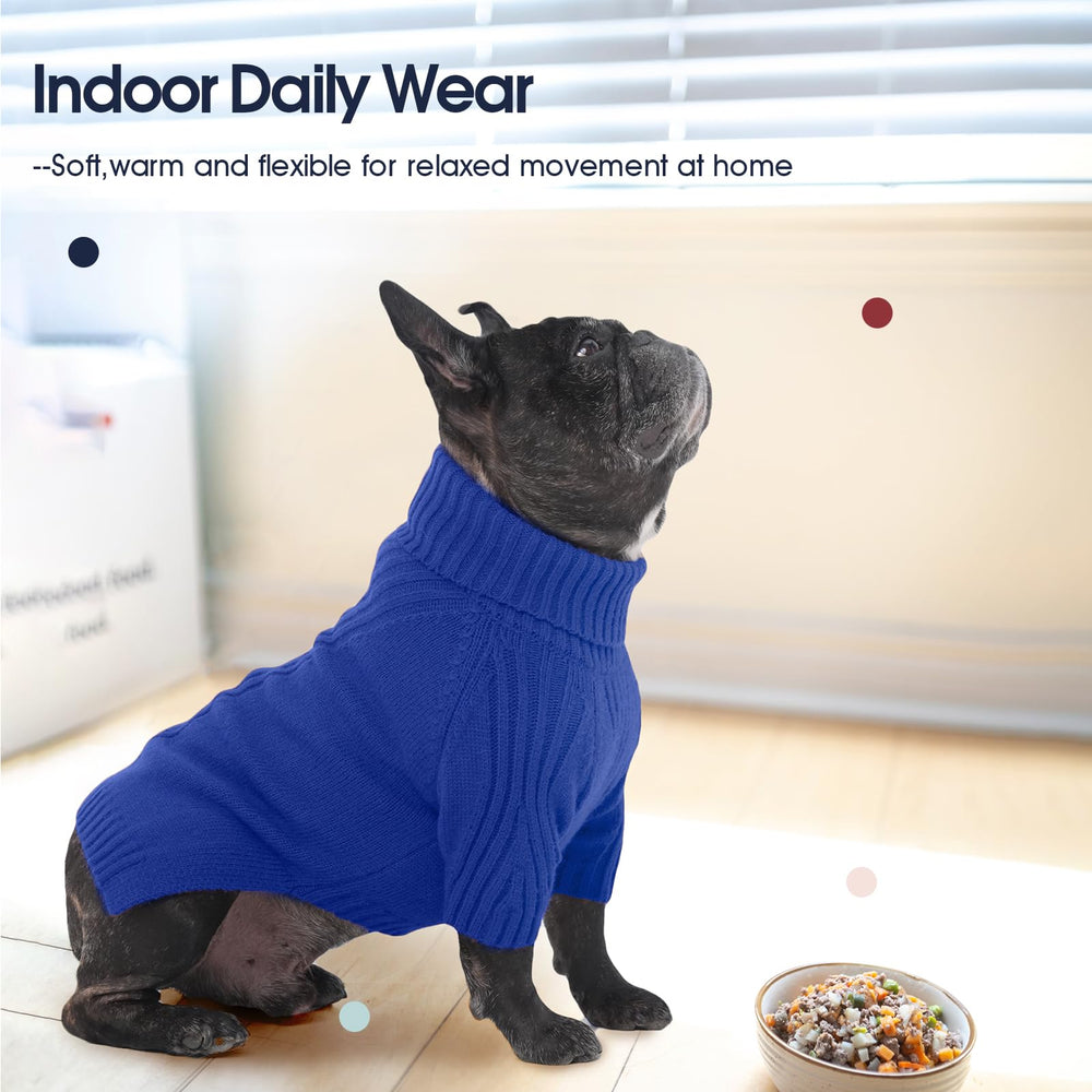 IECOii Great Dane Sweater color-royal-blue classic winter style and warmth