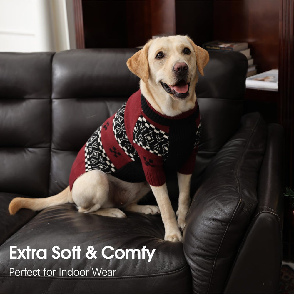 IECOii Great Dane sweater holiday style on dog adds festive appeal