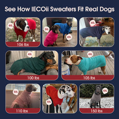 IECOii Great Dane Sweater knit texture close-up emphasizes soft acrylic and stretchable fit.