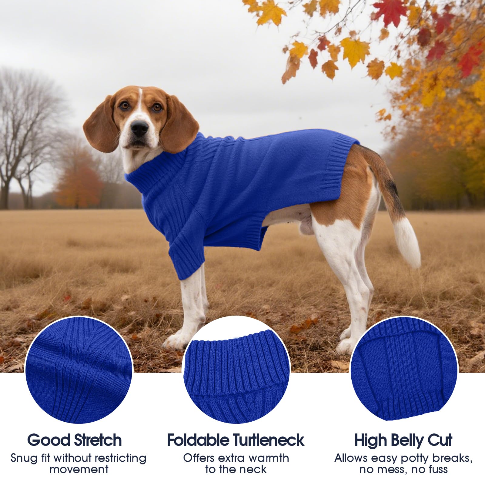 IECOii Great Dane Sweater turtleneck-closeup emphasizes snug wrap