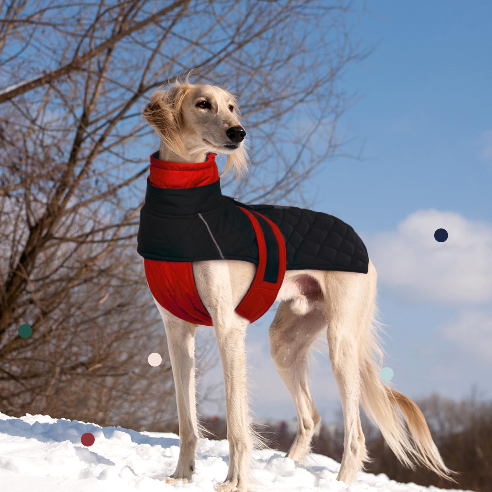 IECOii Greyhound Cozy Fleece Jumper with reflective stripes for visibility
