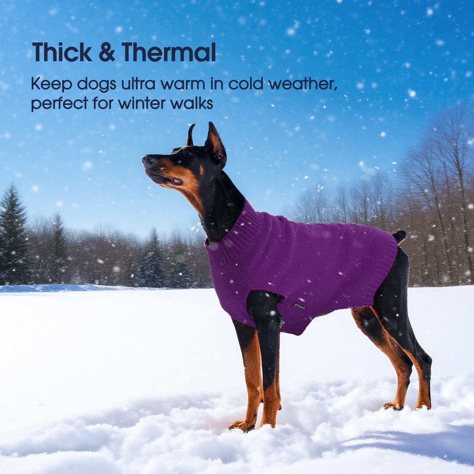 IECOii size range dog sweater from M to 5XL for large breeds