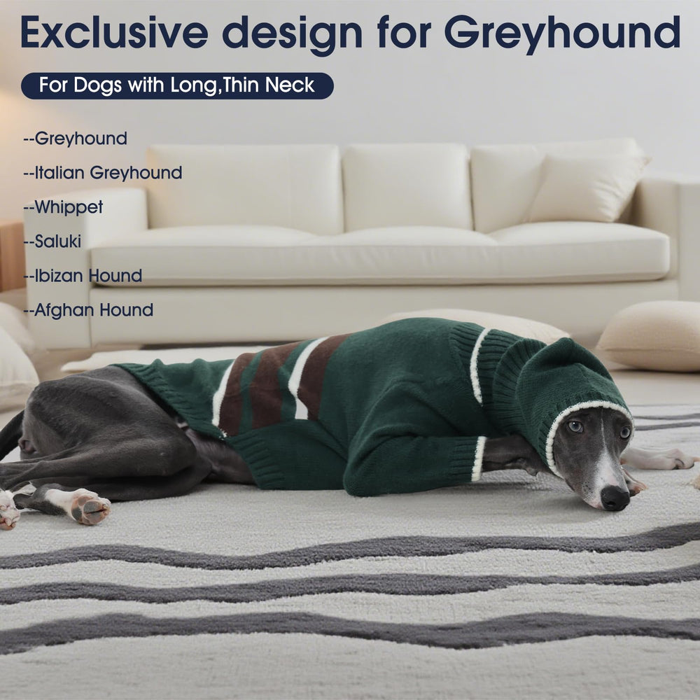 IECOii Stretch-knit dog sweater side profile green for unrestricted movement