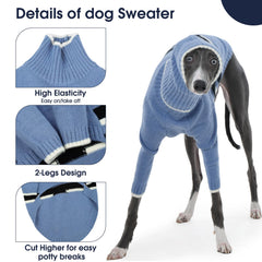 IECOii stretchy dog sweater soft fabric for unrestricted movement.