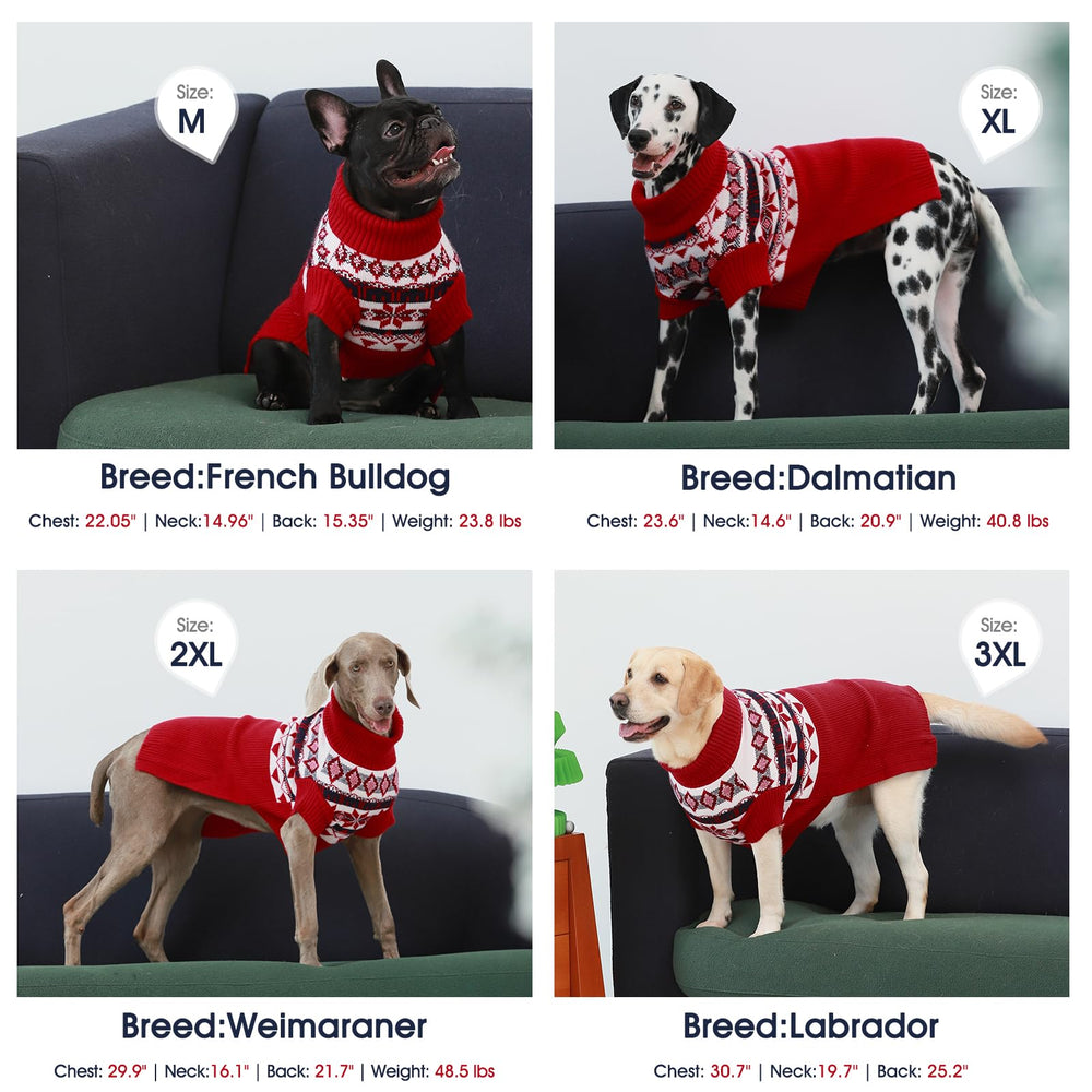 IECOii warm turtleneck dog sweater offers extra insulation on cold days.